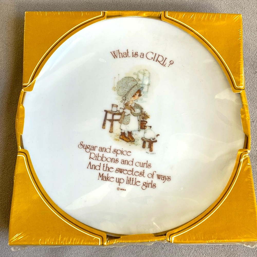 What is a girl? Lasting Moments 1975 vintage porcelain plate.